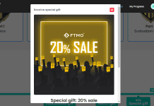 Đáp án học viện quỹ FTMO để nhận mã giảm giá 20%